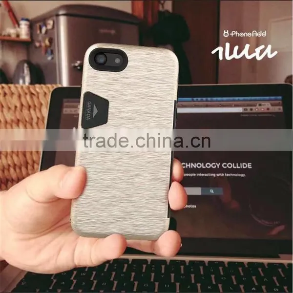 Ganada Anti-skid Card Bumper/card Pocket PC&TPU Cell Phone Case for Iphone photo-5