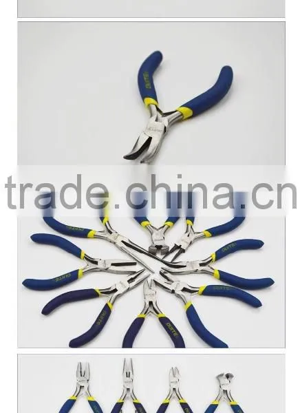 Double Color Mini Angle Jaw Tongs Curved Nose Pliers photo-5