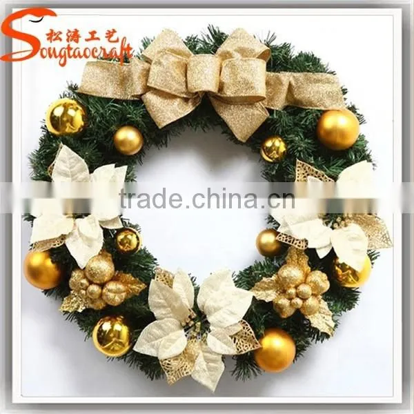 China Factory Cheap Indoor Artificial Flowers for Wreaths Wreath Frame Artificial Boxwood Flower Wreath for Sale Home Decoration photo-4