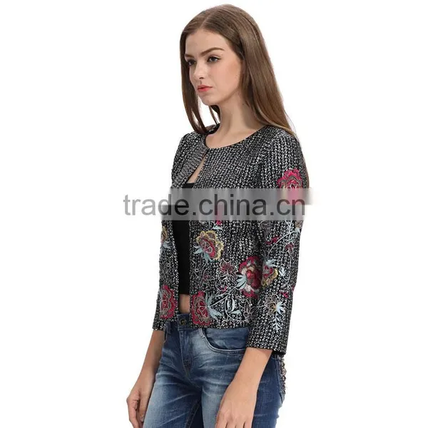Woman New Fashion Clothing Manufacturer Sequin Beaded Petite Jacket photo-3