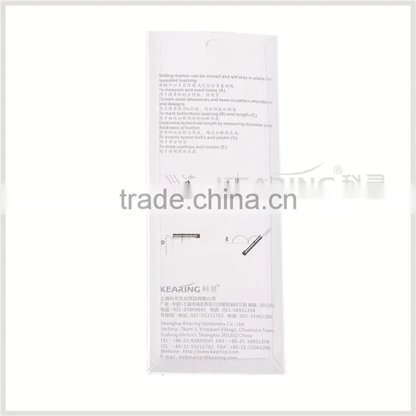 Kearing Brand, Metal Aluminum Slide Sewing Gauge, With Sliding Marker, Drow Scallops and Circles #5006A photo-5