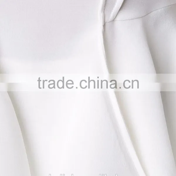 Best Selling Girls White Double Layered Ruffle Blouse Cheap Price photo-5