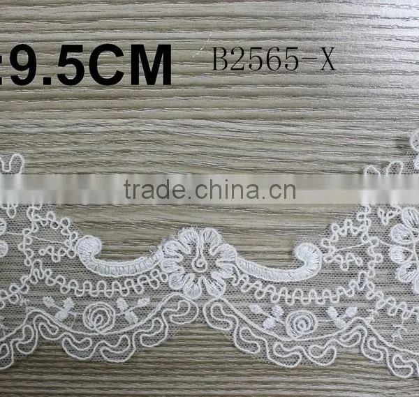 High Quality Guipure Lace Trim Cheap 100% Cotton Embroidery Lace Trim for Dress photo-2