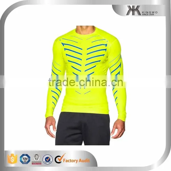Custom Bright Coloured Mens Actuve Running Shirt Gym Fitness Wear photo-2