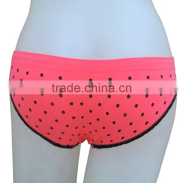 New Style Nice Quality Seamless Woman Sexy Underwear Ladies Panty Ladies Bikini W/print & Lace photo-3