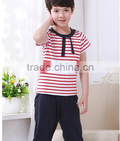 Custom Cotton and Polyester Blend Simple Pattern OEM Design Strip Kids Sport School Uniforms Wholesale photo-4
