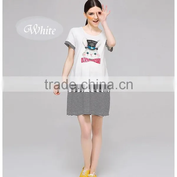 100% Cotton Maternity Dress Cute Outdoor Pregnancy Clothes Shortsleeve Dress Wholesale Maternity Clothing photo-4