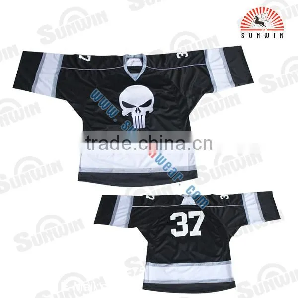 High Quality 100% Polyester Blank Plain Custom Cheap Hockey Jersey/ice Hockey Jerseys photo-2
