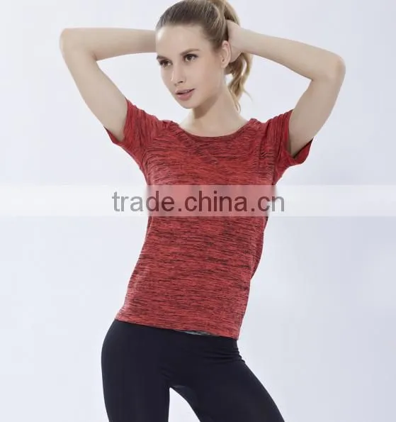 Compressed Circle Neck OEM Service T-Shirt Sports Jersey New Model Women Sportswear photo-2