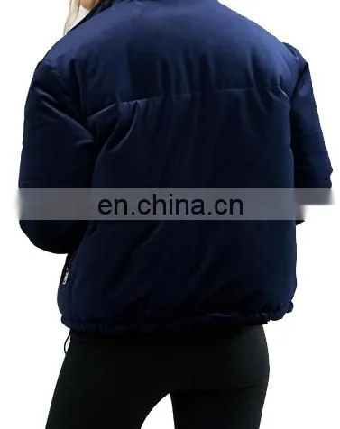 Chinese Manufacturer Women Padding Velvet Jacket Wholesale photo-3