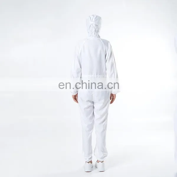 100%Polyester White Jumpsuit Food Processing Uniform photo-4