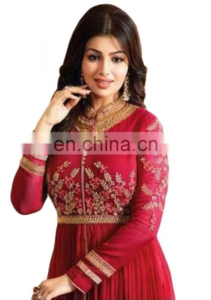 Casual Party Wear Anarkali Suits Semi-Stitched Suits Dress Material 2017 photo-3