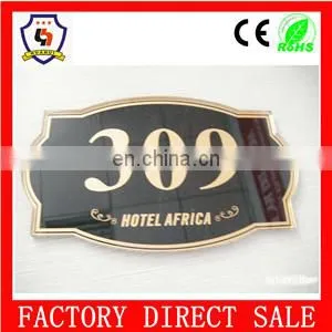 New Design Bulk Cheap Door Number Plates Wholesale Hotel Room House Number Plate 309 /blank Number Plate/HH-serial Number-55