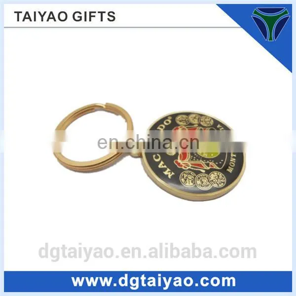 2014 TOP Quality Gold Plating Die Cast Metal Keychain for Sales
