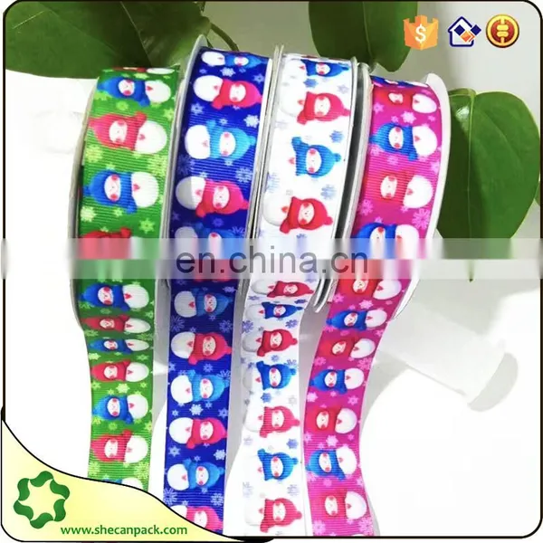SHECAN Navy Blue Christmas Grosgrain Ribbon for Decoration Items