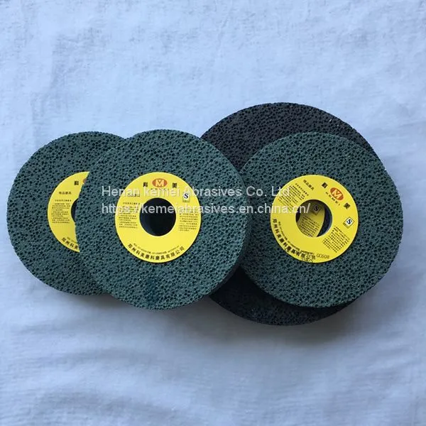 Imported Honeycomb Large Hole Vitrified Green Silicon Carbide Grinding Wheel for Rubber Etc photo-2