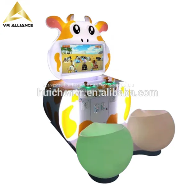 Indoor Amusement Coin Pusher Attractive Lovely Cow Kids Arcade Game Machine photo-3