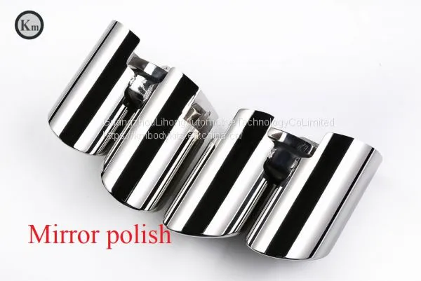 Km for Panamera GTS Style 970 2014-2016 Year Exhaust Tip Exhaust Pipes Muffler Tips Tail Pipe Mirror Polish photo-2