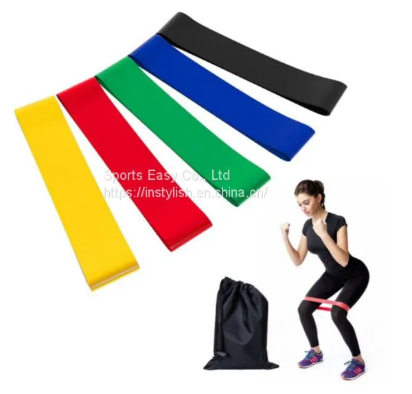 Colorful 5pcs 100% Natural Latex Resistance Bands for Home Gym Workout photo-3