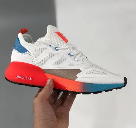 Adidas Originals ZX 2K Boost in White/Black For Sale photo-5