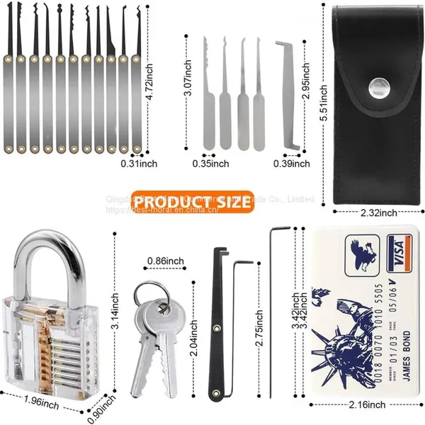 Locksmith Lock Picking Tools Set and Kit With Repair Practice Padlock photo-2