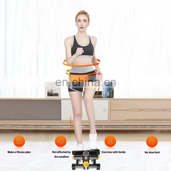 Adjustable Mini Air Climbers Stair Stepper Fitness Exercise Household Hydraulic Mute Stepper With Resistance Band LCD Display photo-4