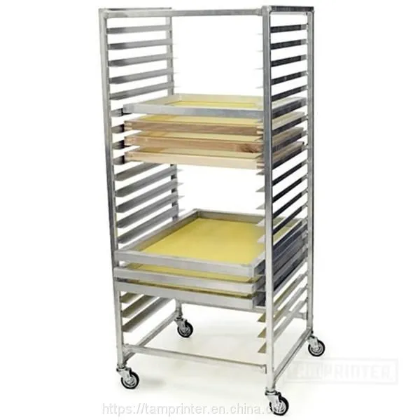 Rolling Screen Rack for Screen Drying