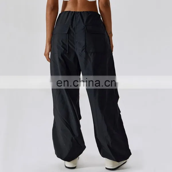 Wholesale Quick Dry Plus Size Women's Casual Loose Clothing High Waist Customized Sports Pants Joggers Sweatpants With Pockets photo-5