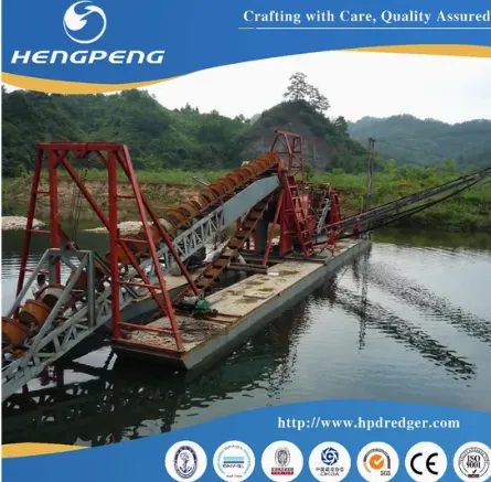China Heavy-Duty 120m3/T Chain Bucket Iron Dredger for Reliable Slurry Processing photo-2