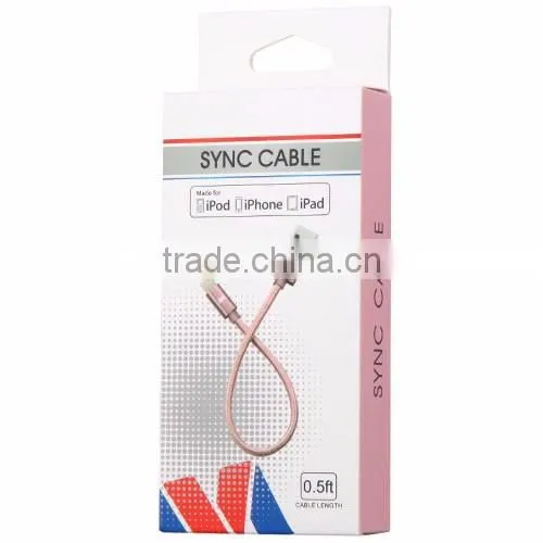 Shenzhen Manufacturer Sync & Charger Fabric Braided Nylon MFI 8Pin Cable for IPhone 6S,6Plus photo-3