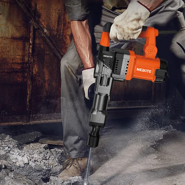 ‌Powerful 1700W Electric Demolition Hammer, 2000RPM Heavy-Duty Concrete Breaker with Accessories