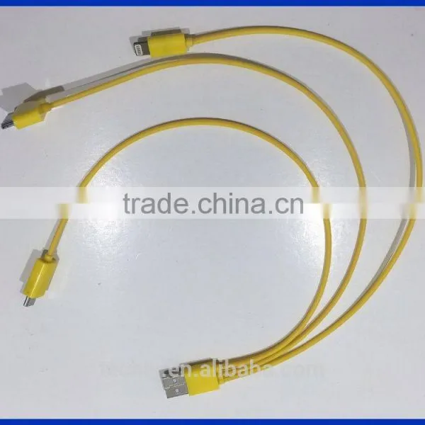 New Color Blister Pack for Green Color 3 In 1 USB Charger Cable for Iphone and for Samsung Use of Cable photo-4
