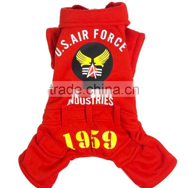 200 Pcs Sold in One Day Fit for Spring and Autumn USA Air Force Printed Red Dog Fleece Pet Clothes photo-5
