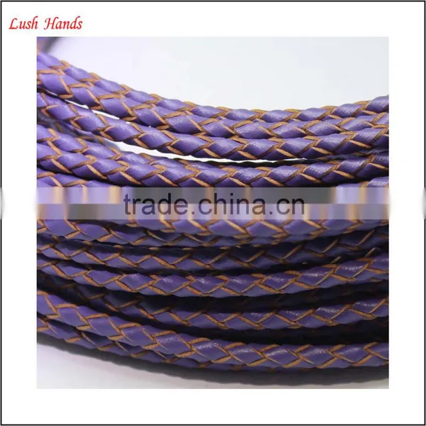 10mm Flat Braided Leather Cord for Curtain Cord Manufactory photo-2