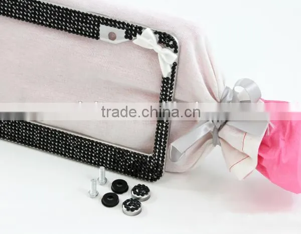 American Size European Size Bling Rhinestone License Plate Frame Gift Car Accessories photo-3