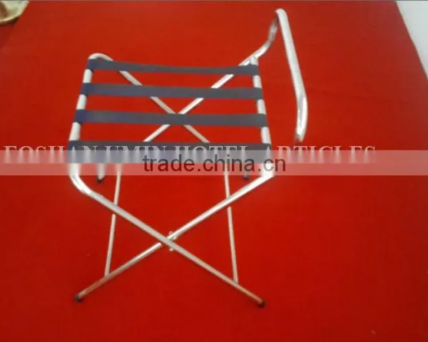 Hotel Chrome Luggage Rack With Back photo-4