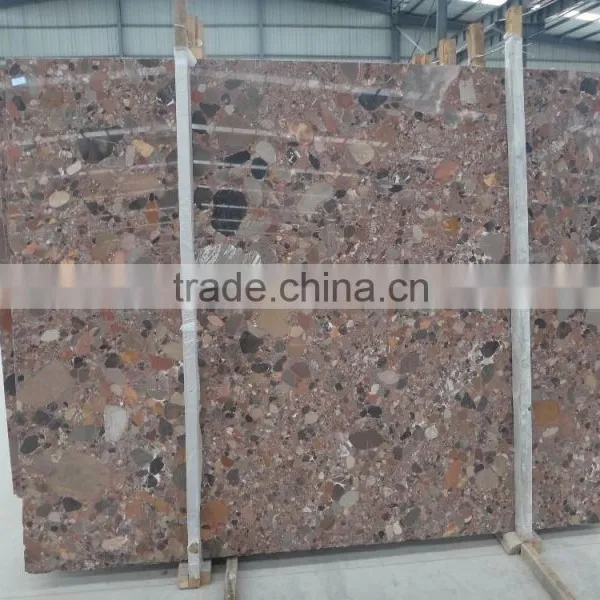 Red Pepple Marble Stone Slab Price per Square Meter photo-2