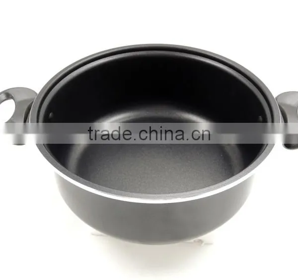 Forged Aluminum Imitation Nonstick Coating Pressed Aluminum Casserole Hot Pot Cheap Price photo-2
