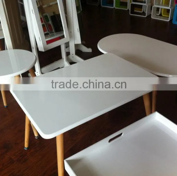 HOT SALE! Fashion Wooden Small Coffee Table, Side Table With Round Top photo-5