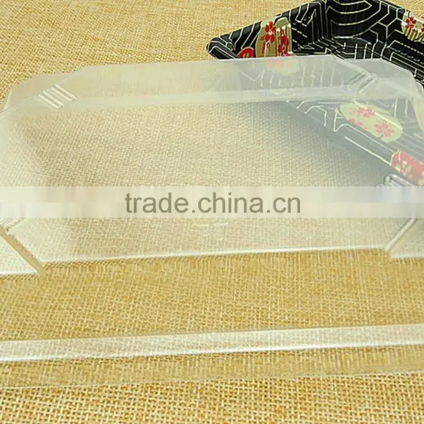 OPS Plastic Disposable Embossing Sushi Box Container Tray With Clear Lid photo-6