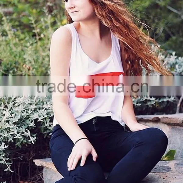 Fashion Design Women Summer Monster Wide Tank Top Custom Printed Crop Top photo-4