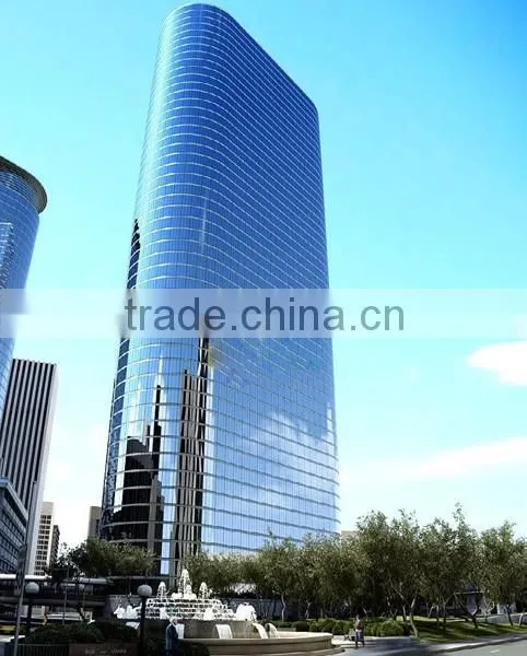 Double glazed unitized curtain wall system