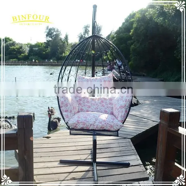 Outdoor Furniture Metal Egg Hanging Chair Swing White photo-4