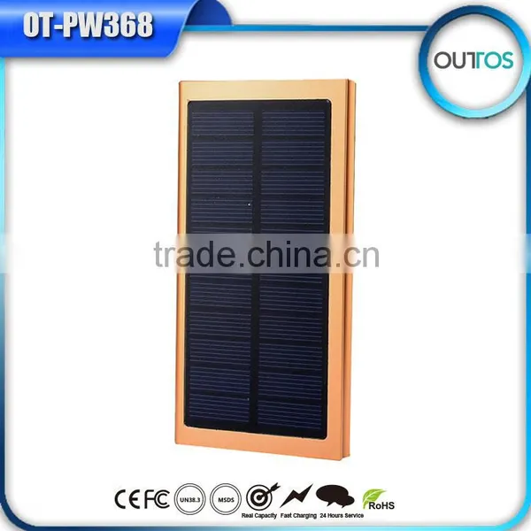 Best Solar Panel Battery 8000mah Power Bank With Flashlight photo-3
