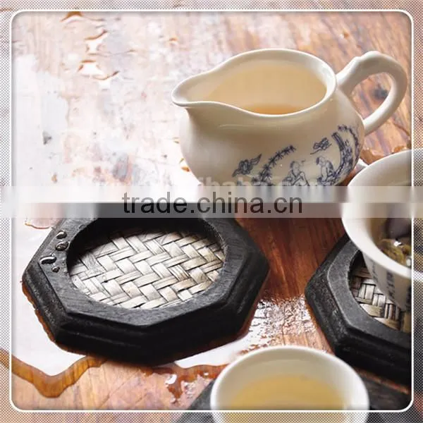 Round Wooden/Bamboo Cup Mats/Pads Set photo-4