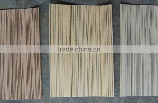 high grade zebrano veneer wood veneer for furniture