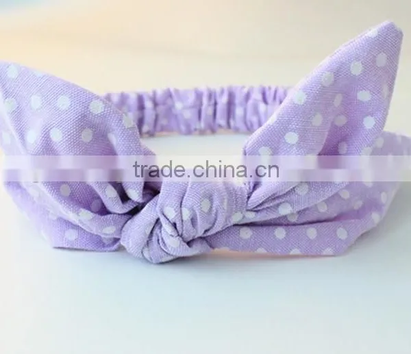 2016 New Premium Graceful Lovely Plain Rabbit Ear Bowknot Fabric Rabbit Headband for Babies photo-5