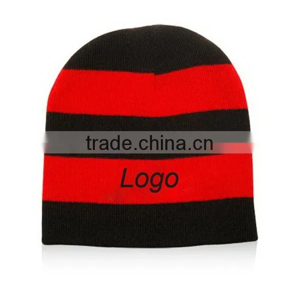 Acrylic Knit Striped Beanie photo-2