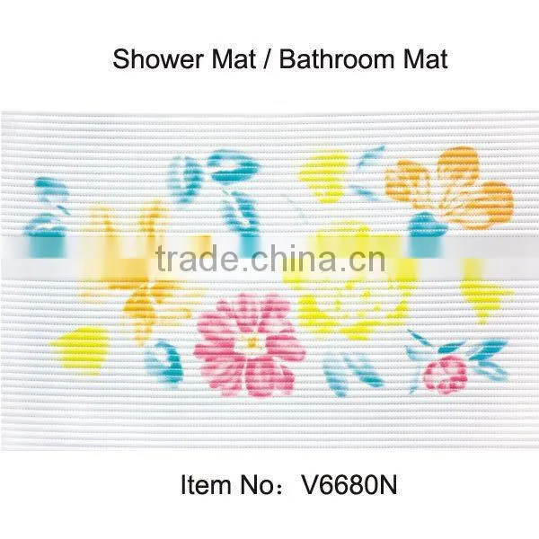 Flower Printed Soft Microfiber Bath Mat