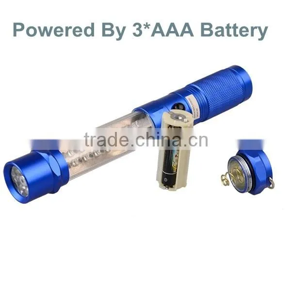 AAA Bettery 16+8 LEDS + 1 Laser Aluminum Working Light With Magnet photo-5